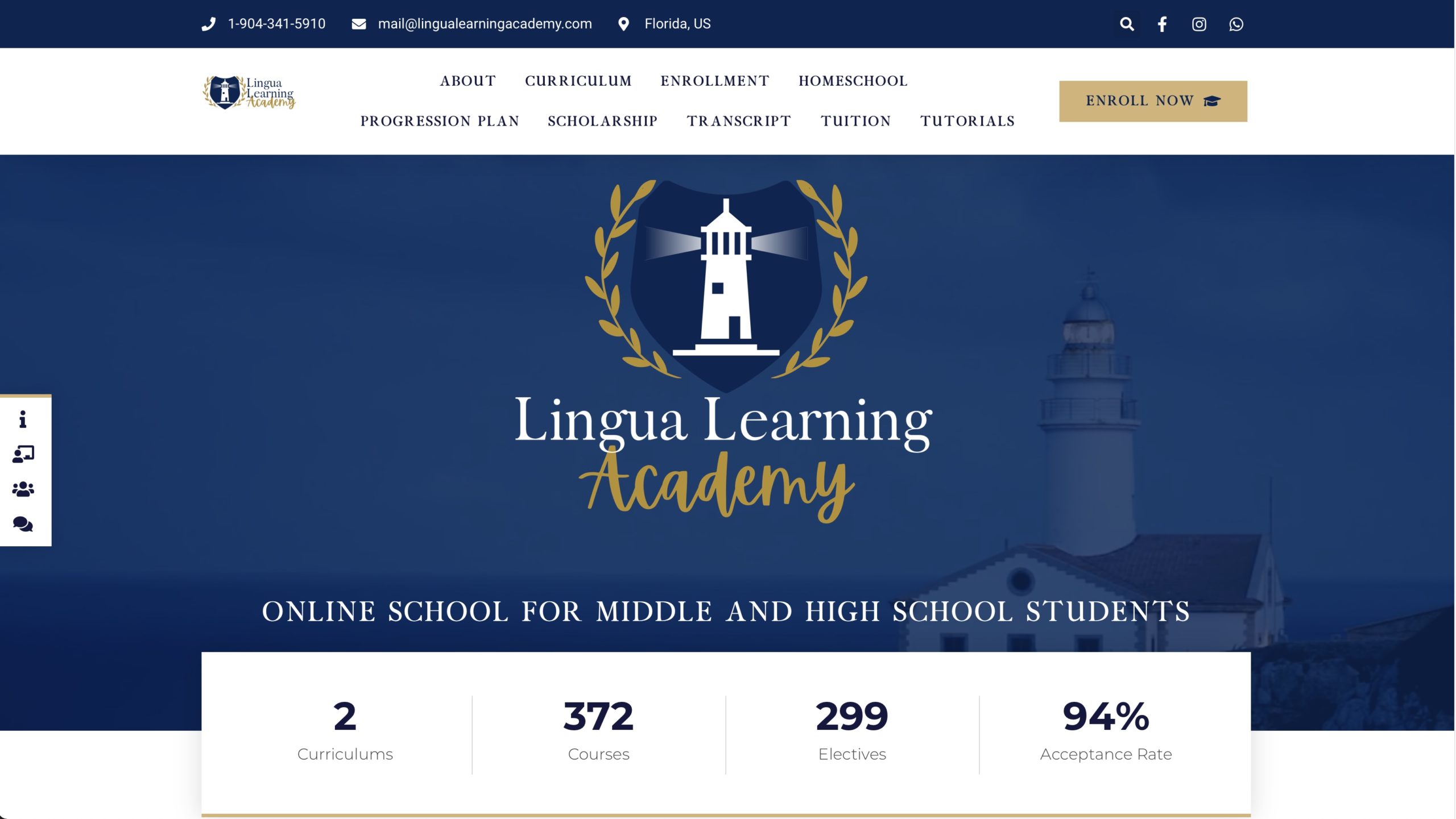 Lingua Learning Academy Website | Media